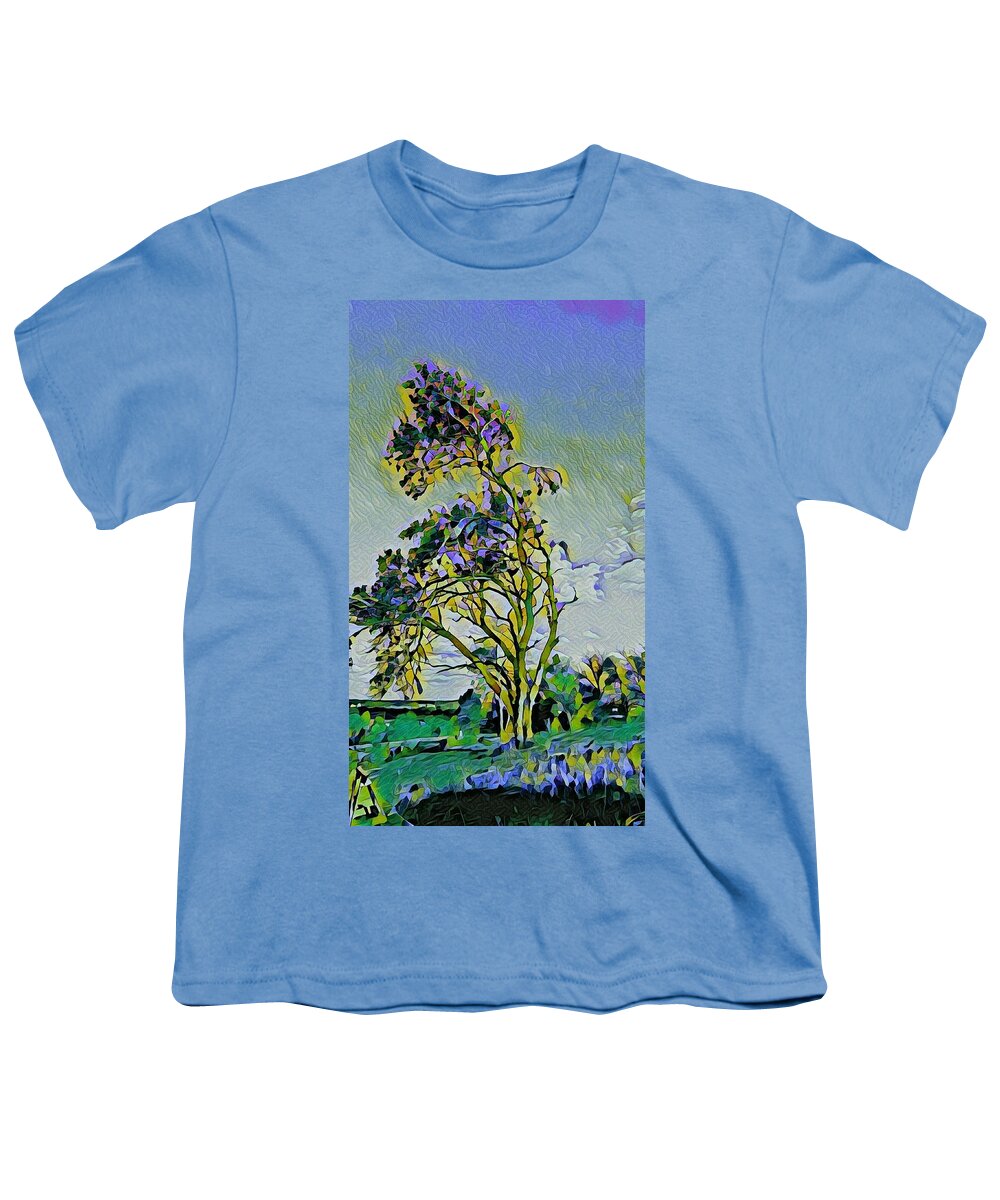 Painting Youth T-Shirt featuring the painting Aging Tree by Ally White