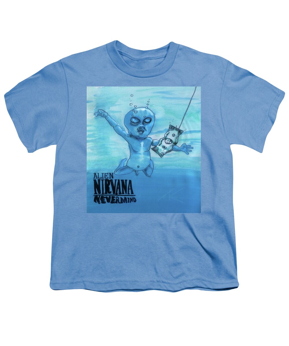 Nevermind Youth T-Shirt featuring the painting Alien Nevermind by Similar Alien