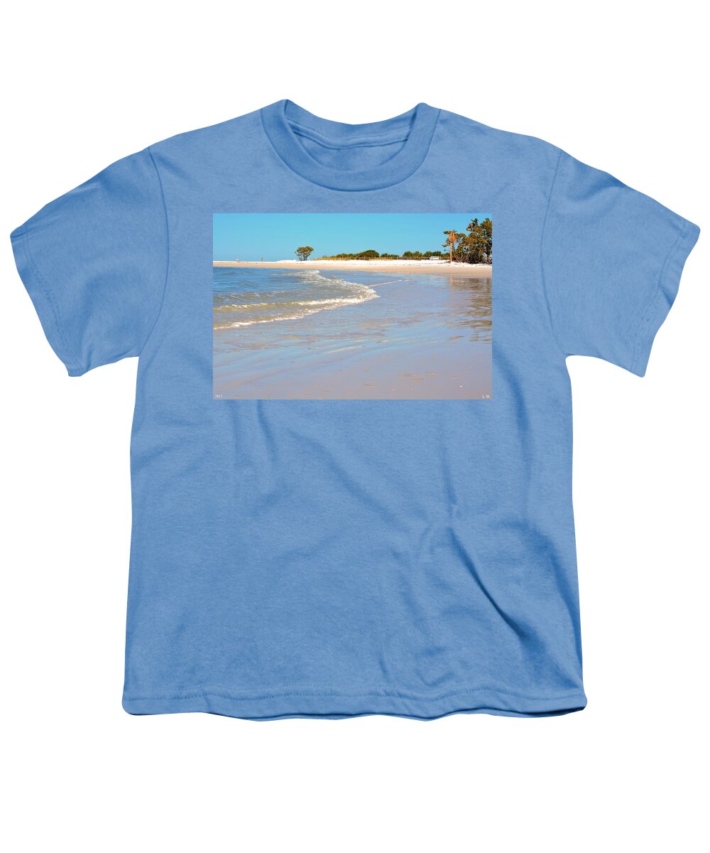 Beach Scene Youth T-Shirt featuring the photograph Beach Scene by Lisa Wooten