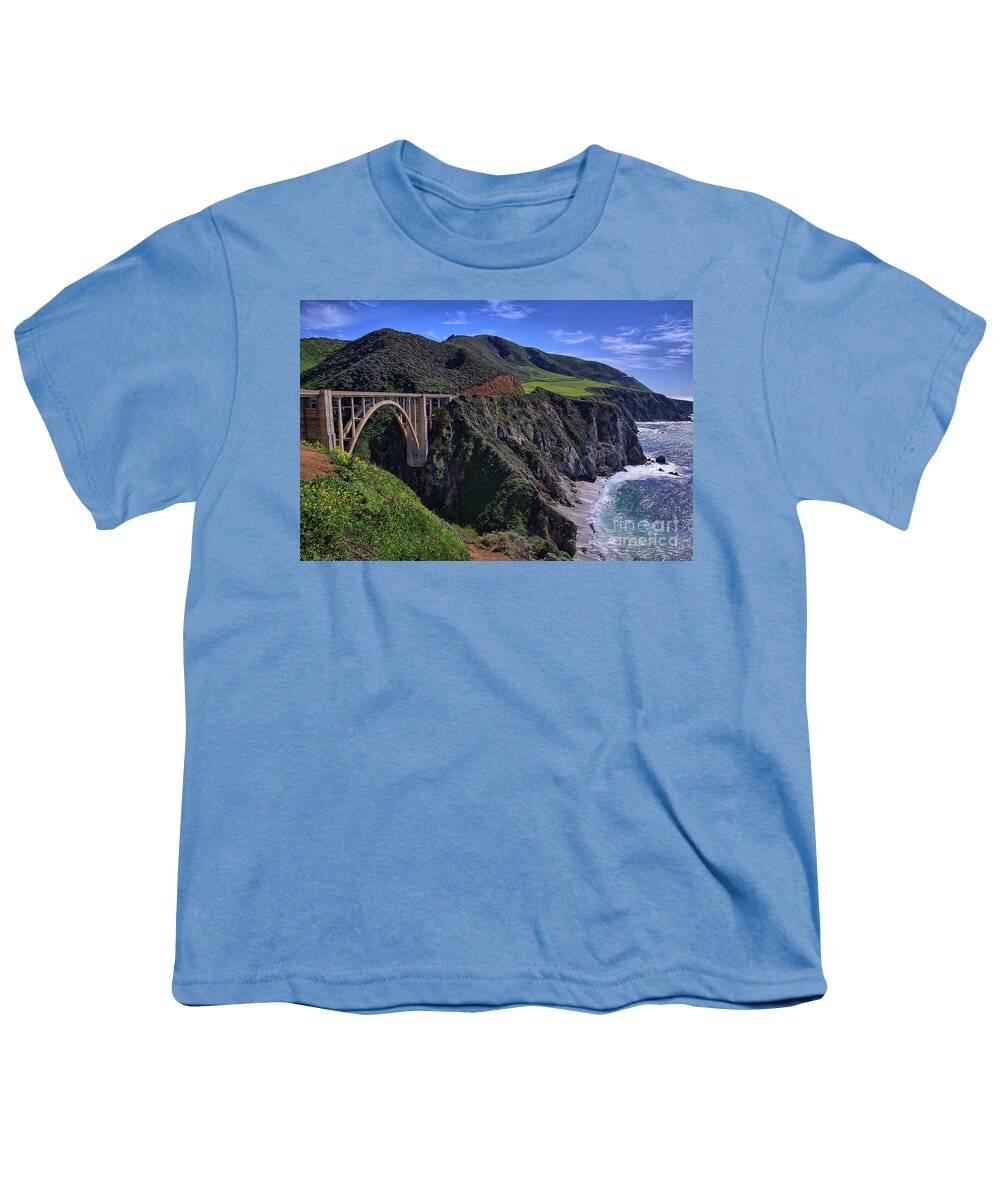 Bixby Bridge Youth T-Shirt featuring the photograph Bixby Bridge by Alex Morales