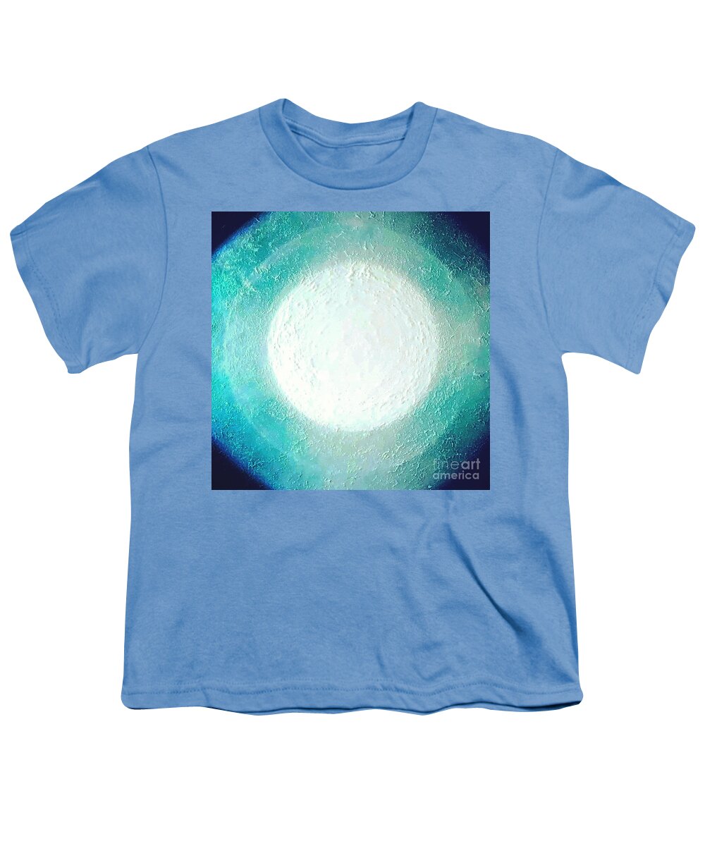 Moon Youth T-Shirt featuring the painting Blue moon by Kumiko Mayer
