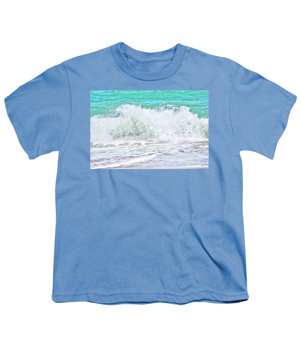 Breaking Waves Youth T-Shirt featuring the photograph Breaking Waves Vilano Beach by Gina O'Brien