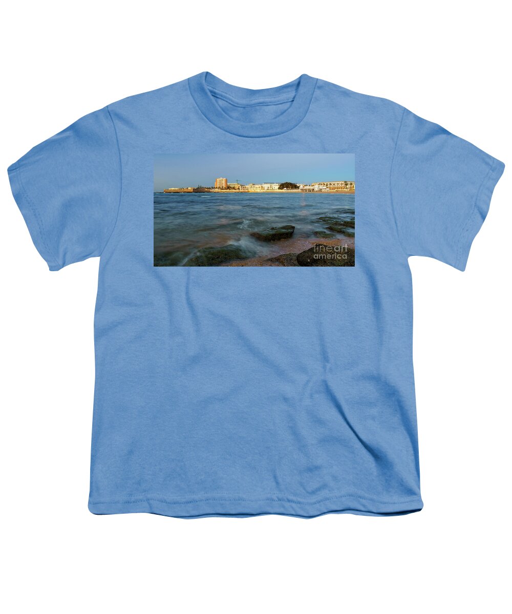 Coast Youth T-Shirt featuring the photograph Caleta Beach and Spa Cadiz Spain by Pablo Avanzini