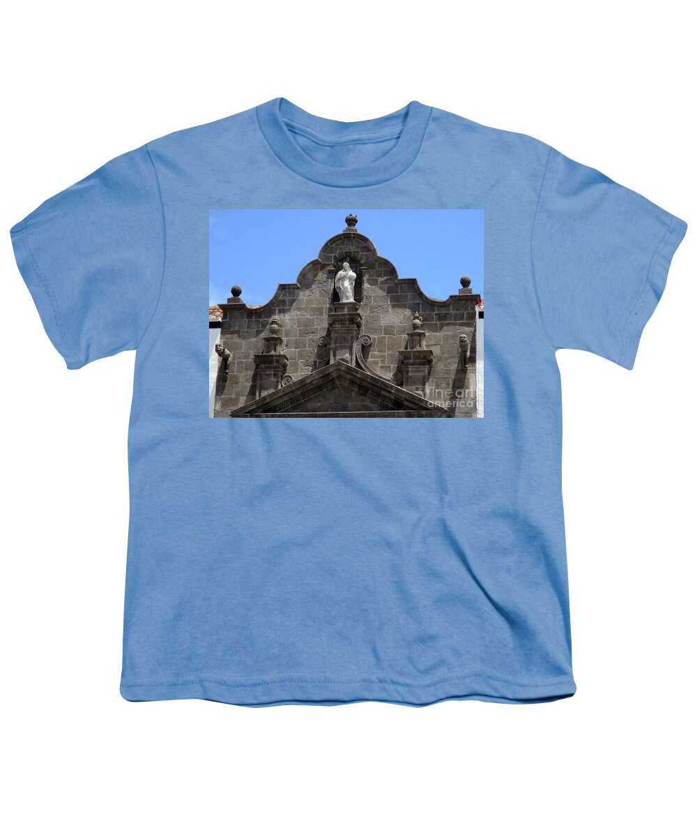 Santa Cruz De La Palma Youth T-Shirt featuring the photograph Church Of El Salvador 1 by Randall Weidner