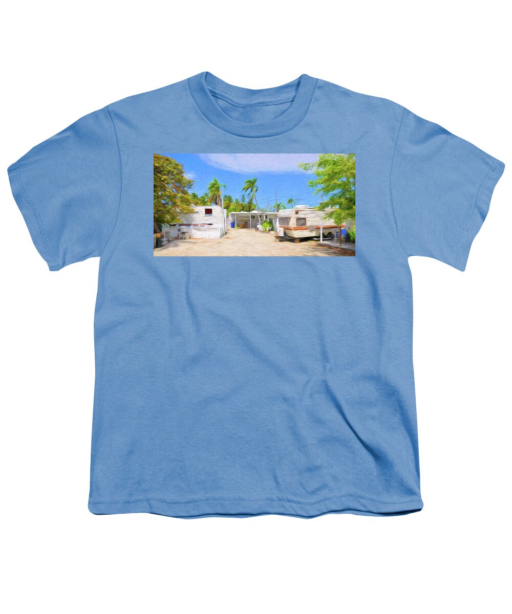 Conch Key Youth T-Shirt featuring the photograph Conch Key Trailers by Ginger Wakem