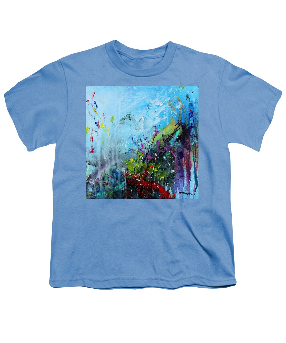 Coral Reef Youth T-Shirt featuring the painting Coral Reef by Kume Bryant