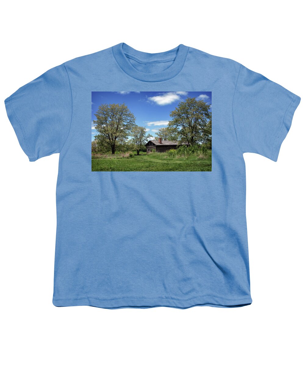 Council House Youth T-Shirt featuring the photograph Council House - Fort Atkinson - Nebraska by Nikolyn McDonald
