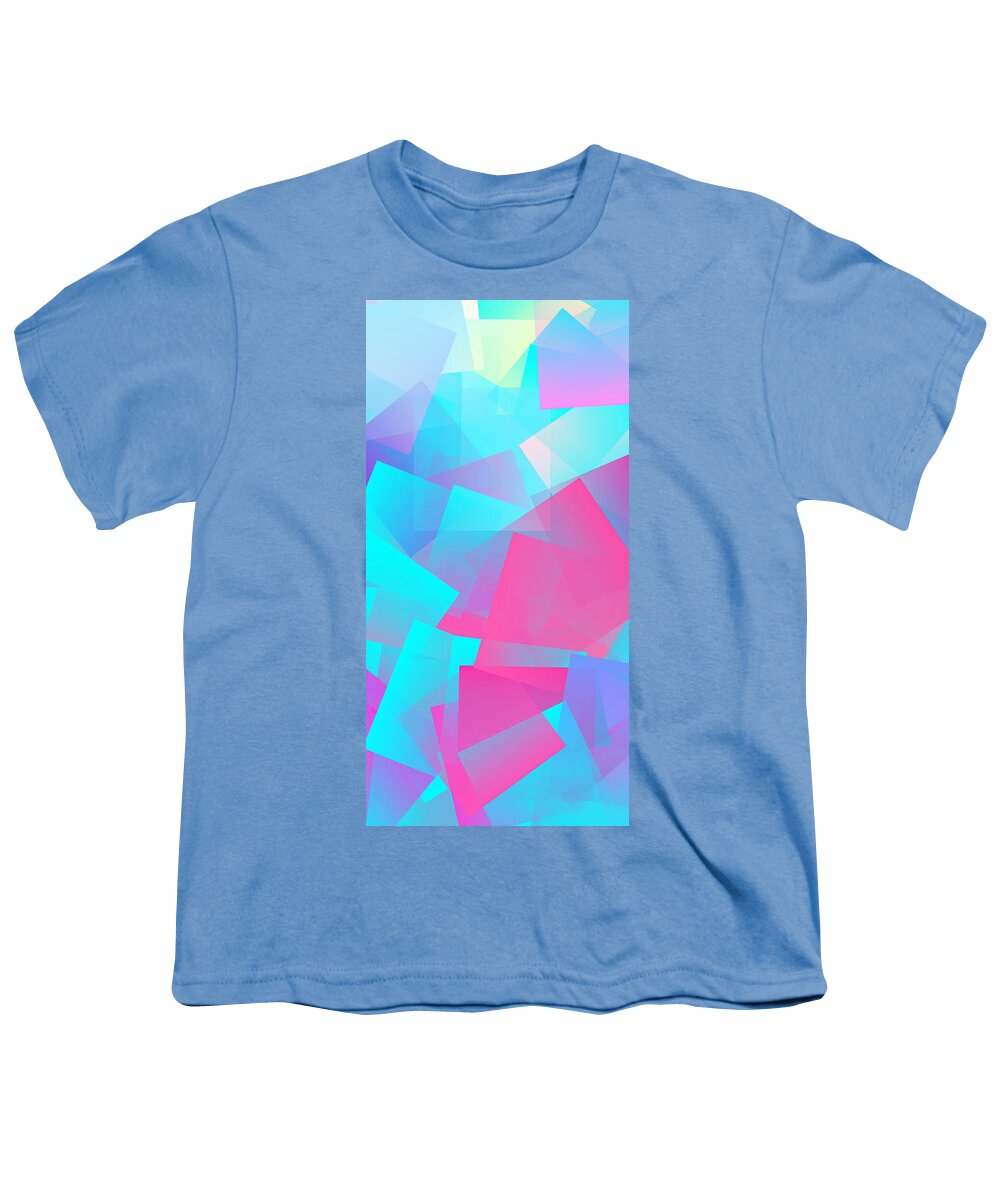 Abstract Youth T-Shirt featuring the digital art Cubism Abstract 167 by Chris Butler