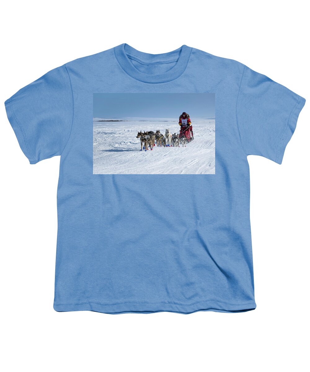 Alaska Youth T-Shirt featuring the photograph Dog Team on Iditarod Trail by Scott Slone