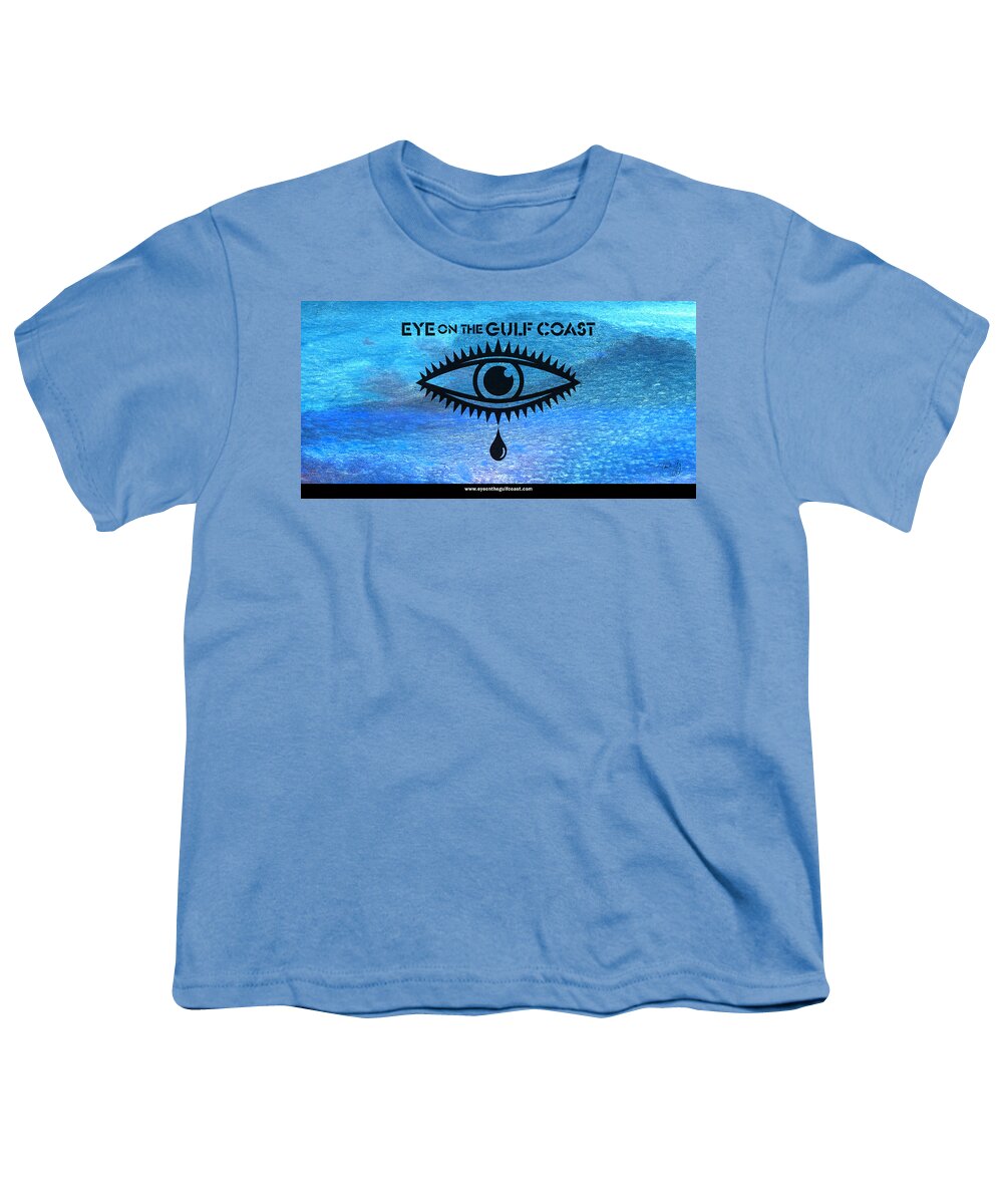 Gulf Of Mexico Youth T-Shirt featuring the mixed media Eye on the Gulf Coast by Paul Gaj