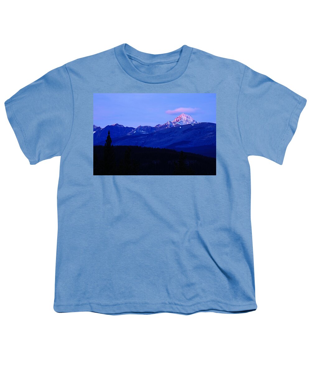 Jasper National Park Youth T-Shirt featuring the photograph First Light by Larry Ricker