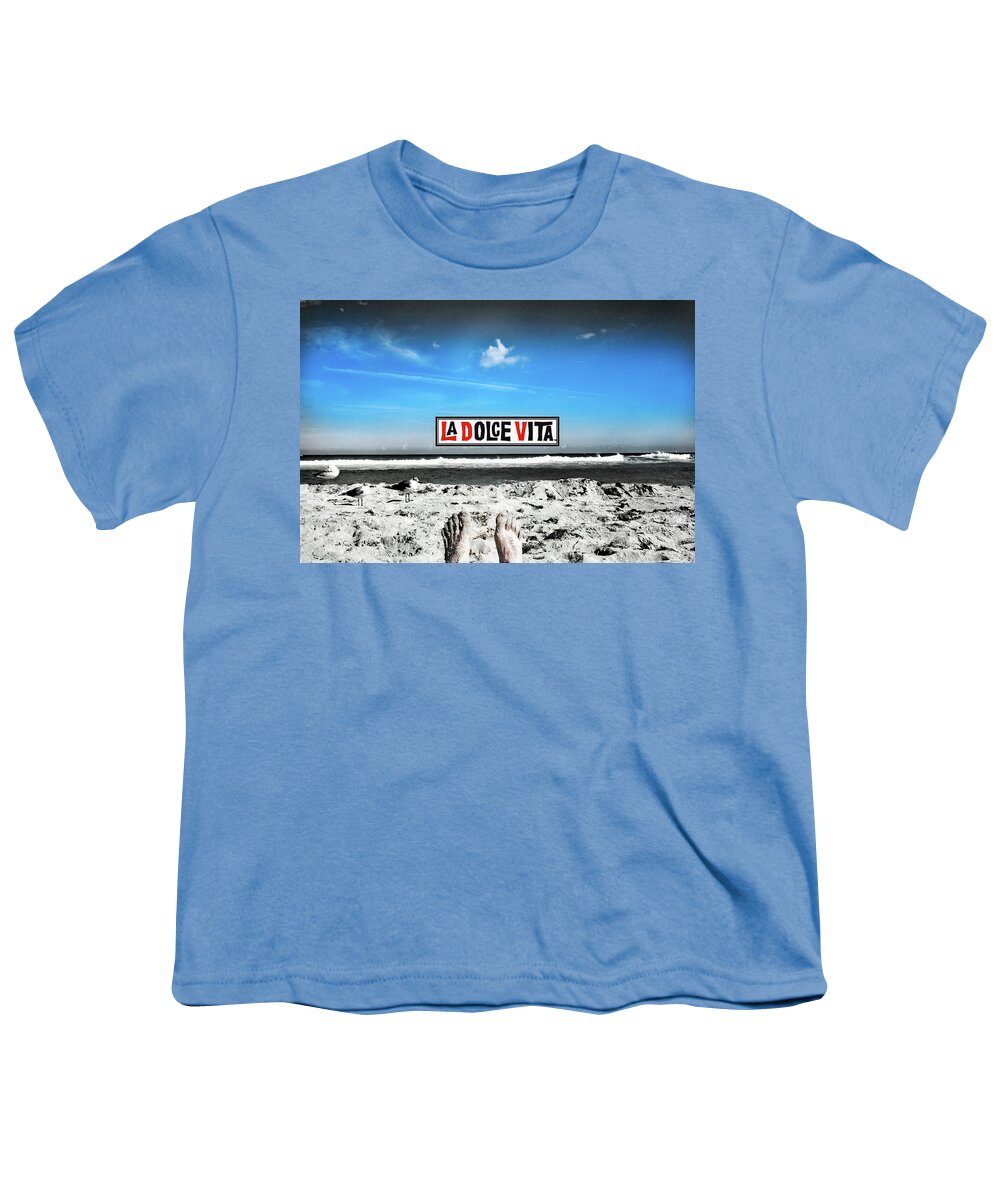 La Dolce Vita Youth T-Shirt featuring the photograph La Dolce Vita Style by La Dolce Vita