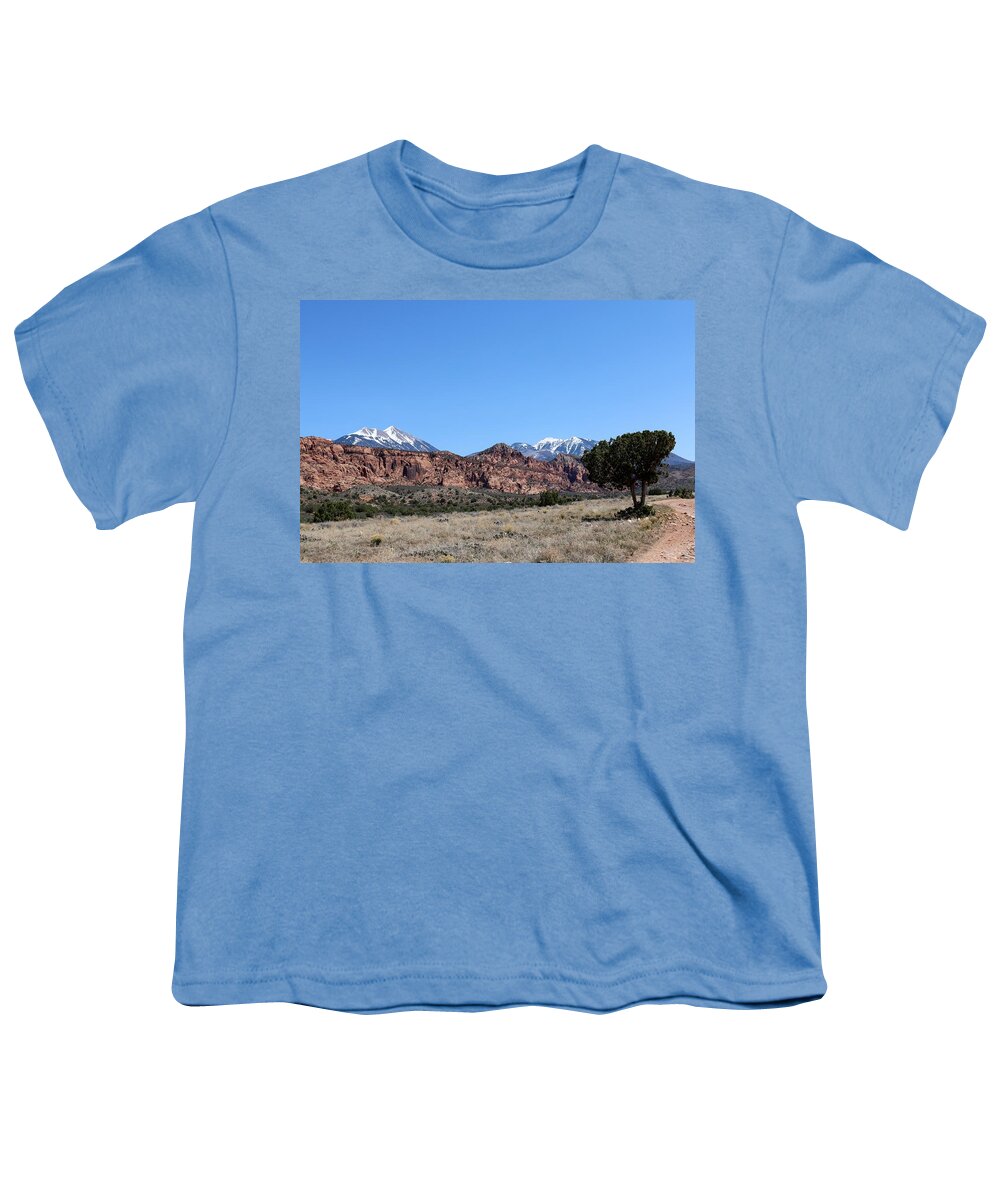 La Sal Mountains Youth T-Shirt featuring the photograph La Sal Mountains - 3 by Christy Pooschke