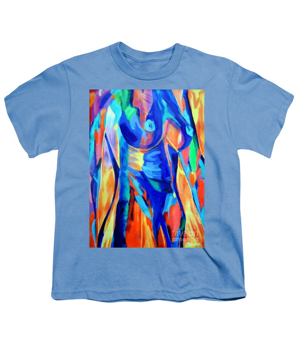 Nude Figures Youth T-Shirt featuring the painting Lady Challenge by Helena Wierzbicki