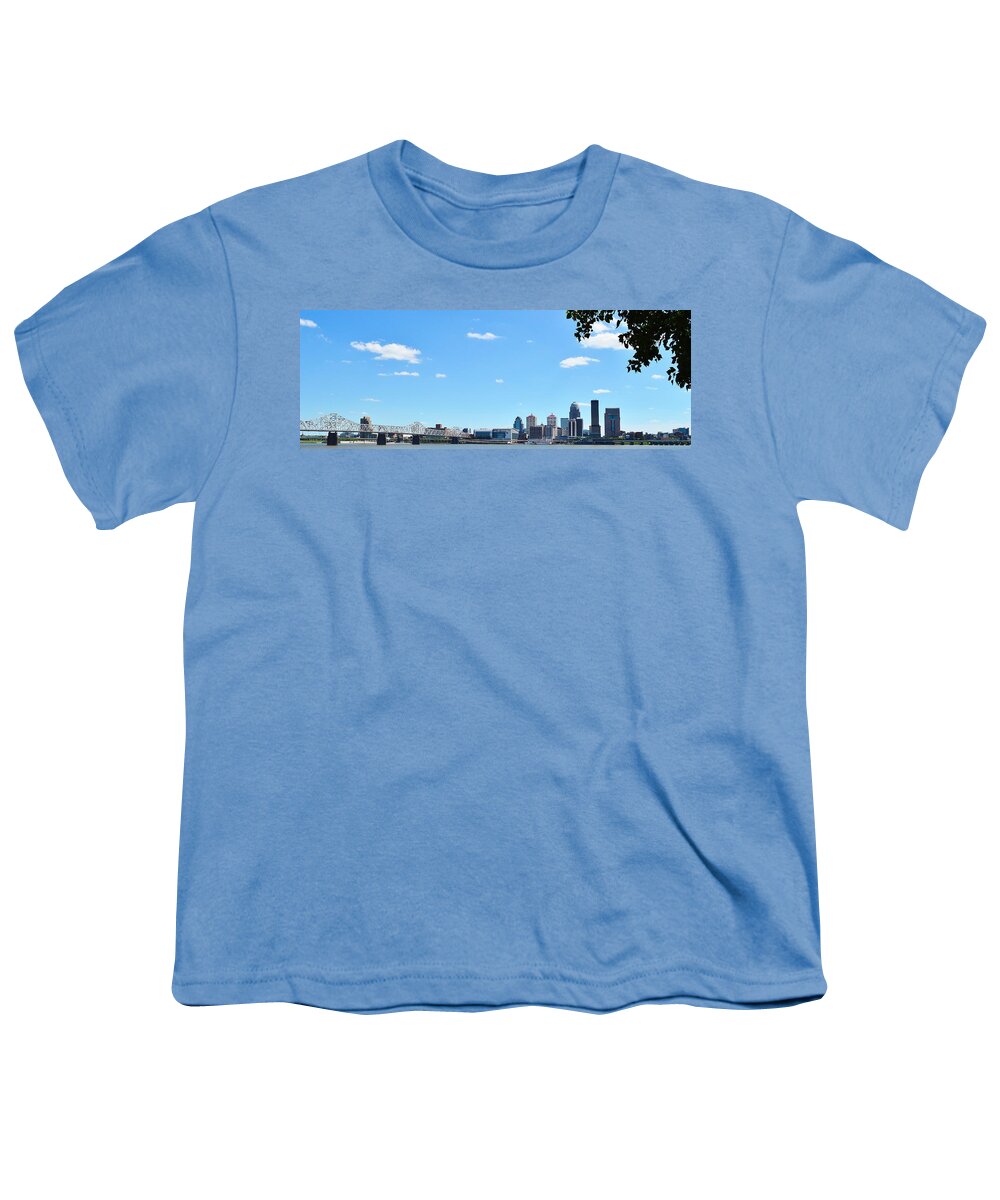 Louisville Youth T-Shirt featuring the photograph Louisville Waterfront Panoramic by Stacie Siemsen