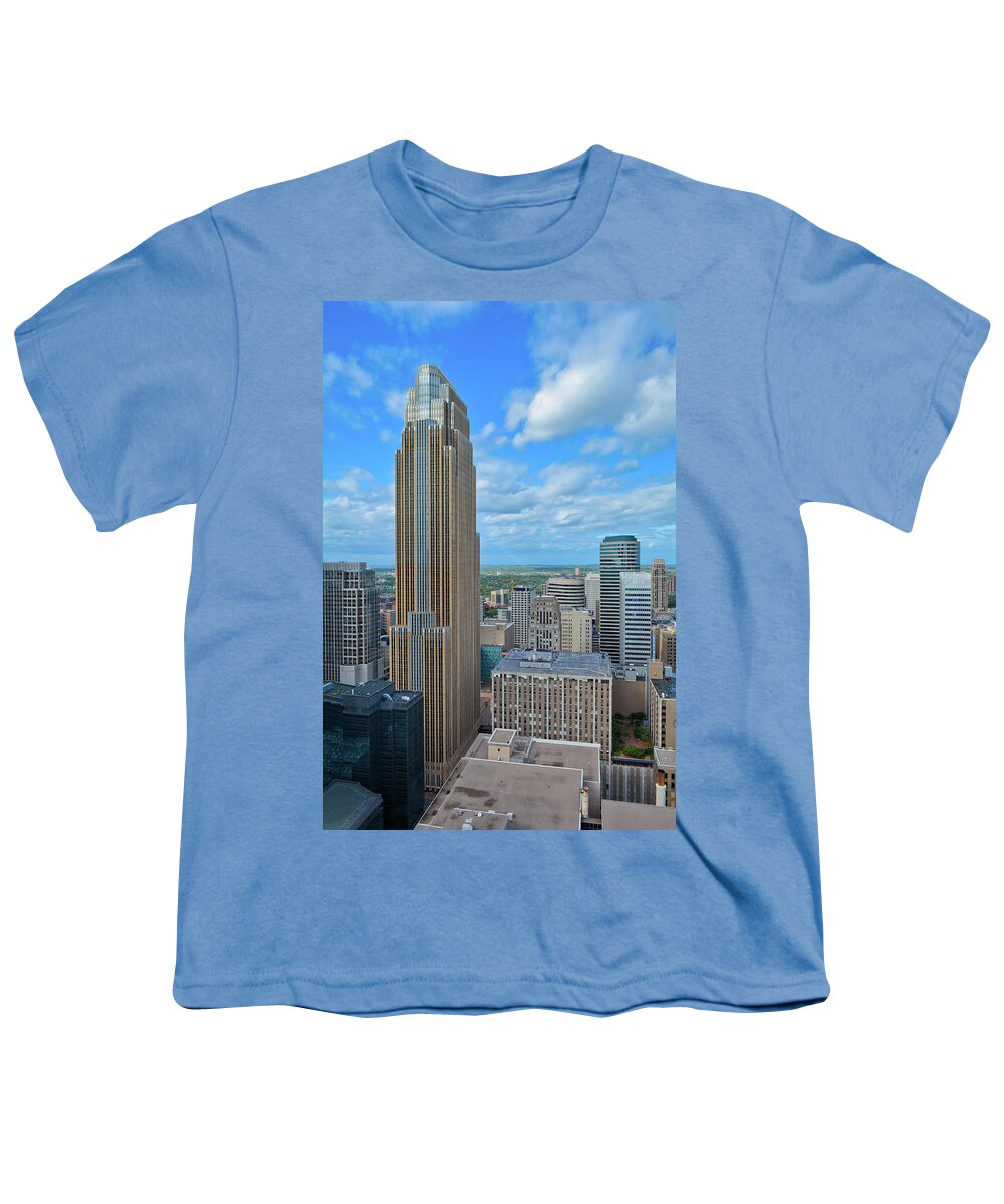 Minneapolis Youth T-Shirt featuring the photograph Minneapolis Skyline Portrait by Kyle Hanson