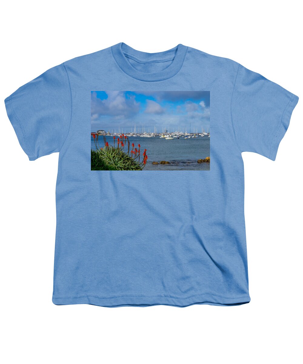 Monterey Youth T-Shirt featuring the photograph Monterey Breakwater by Derek Dean