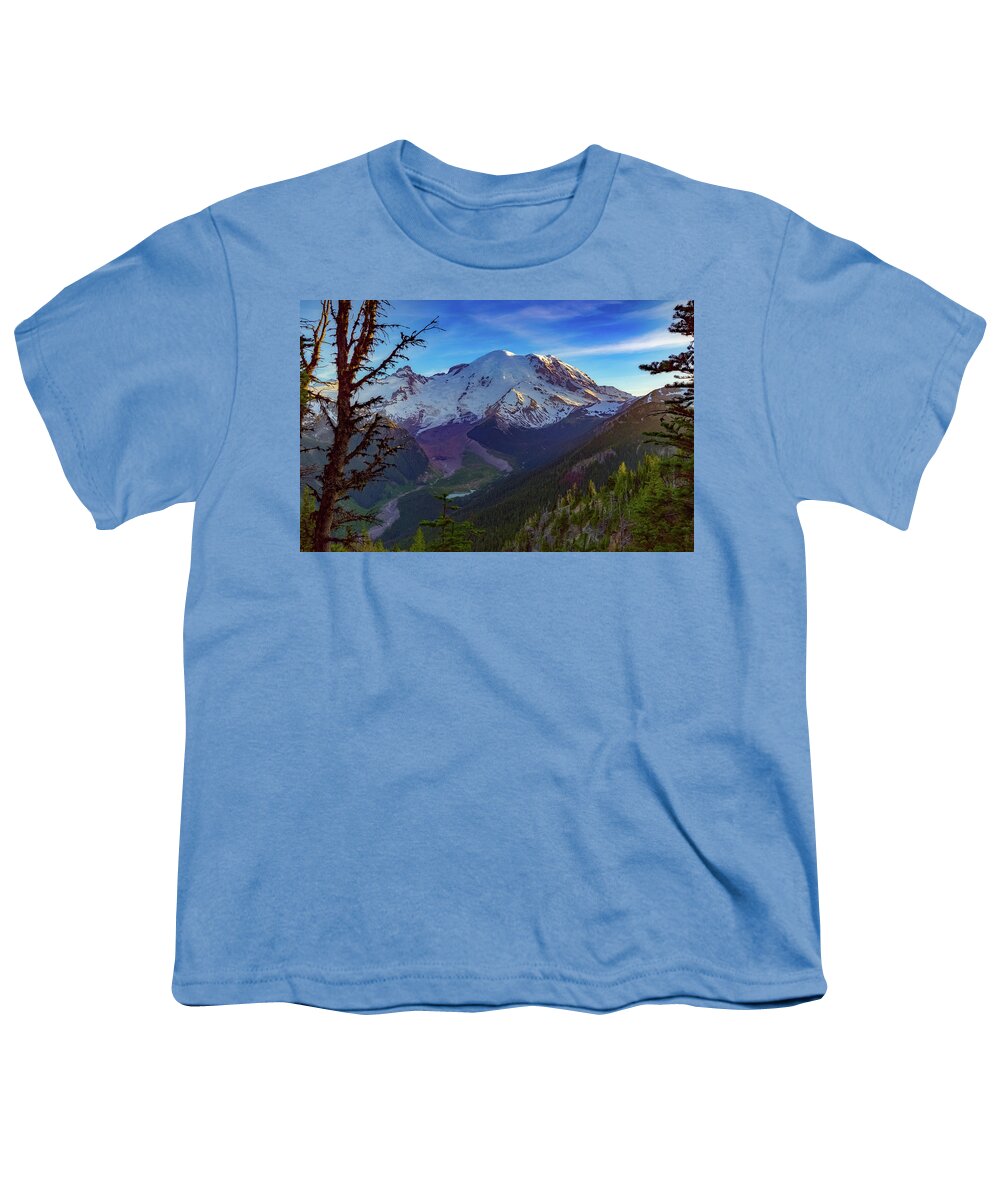 Mountain Youth T-Shirt featuring the photograph Mt Rainier at Emmons Glacier by Ken Stanback