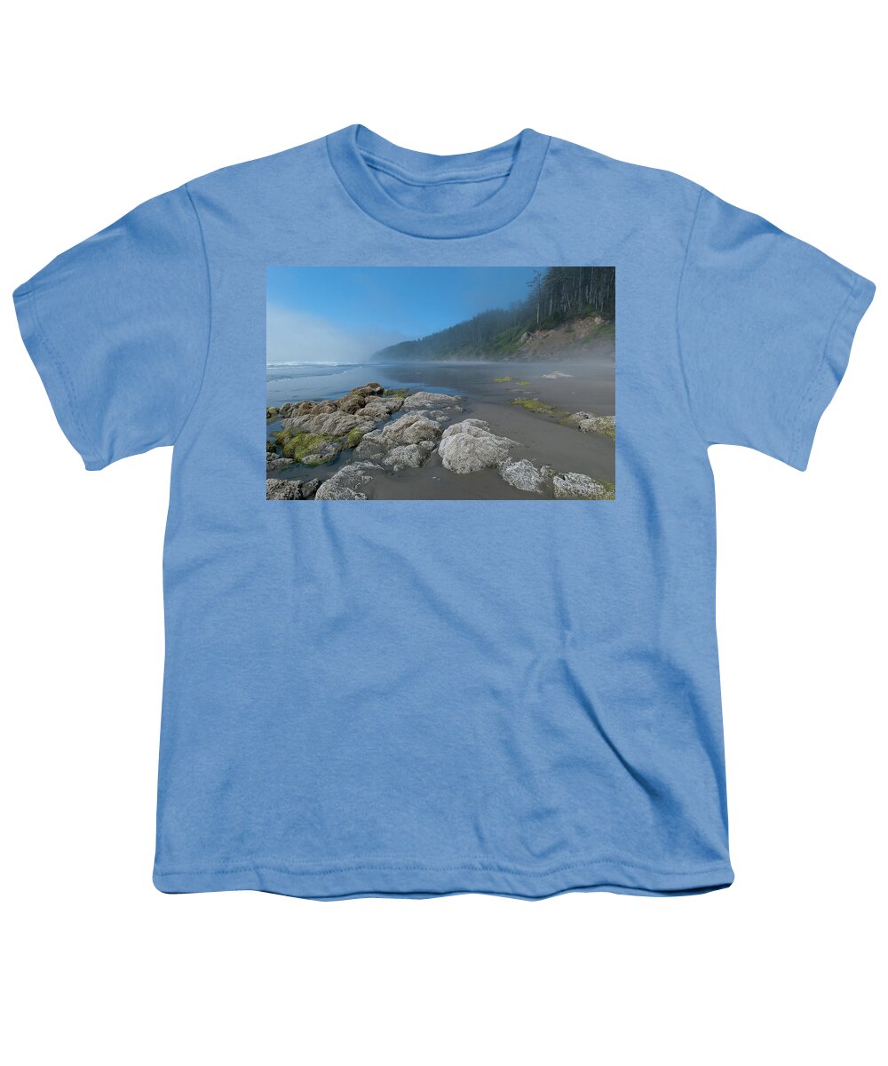Second Beach Youth T-Shirt featuring the photograph Olympic National Park Beach Landscape by Cascade Colors
