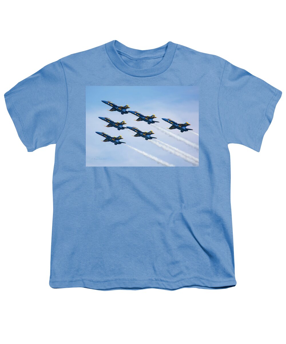 Aviation Youth T-Shirt featuring the photograph On Wings Like Eagles by Brian Tada