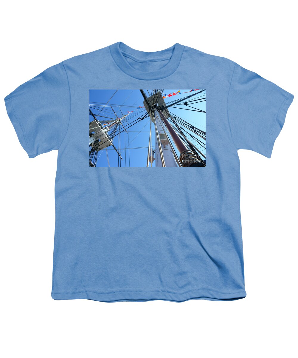 Ship Youth T-Shirt featuring the photograph Onboard USS Constitution by Lori Lafargue