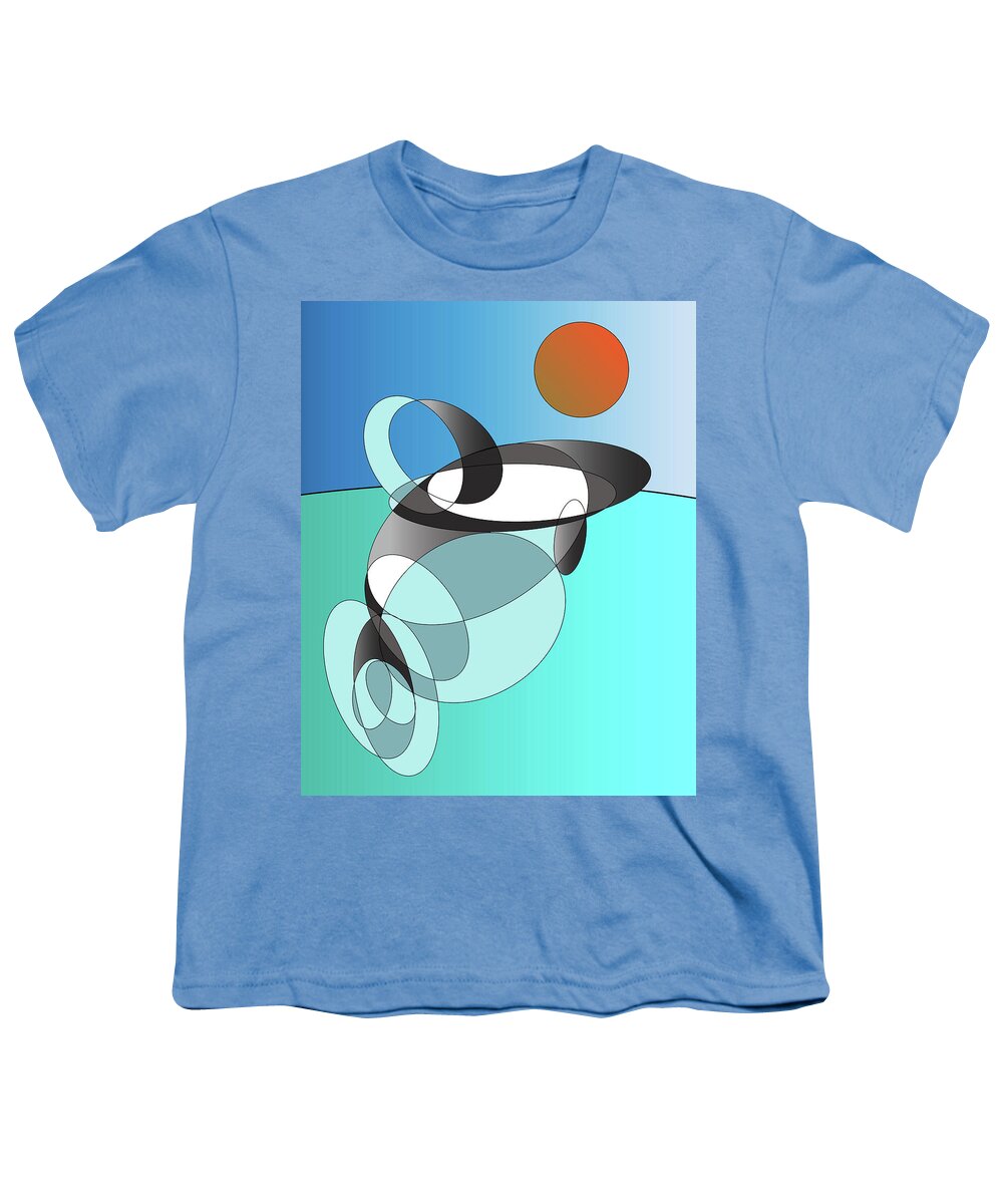 Orca Youth T-Shirt featuring the digital art Orca by Ken Taylor