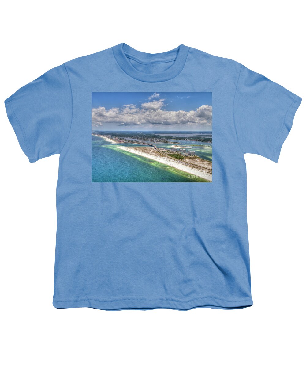 Orange Beach Youth T-Shirt featuring the photograph Perdido Pass Aerial 3029 by Gulf Coast Aerials -