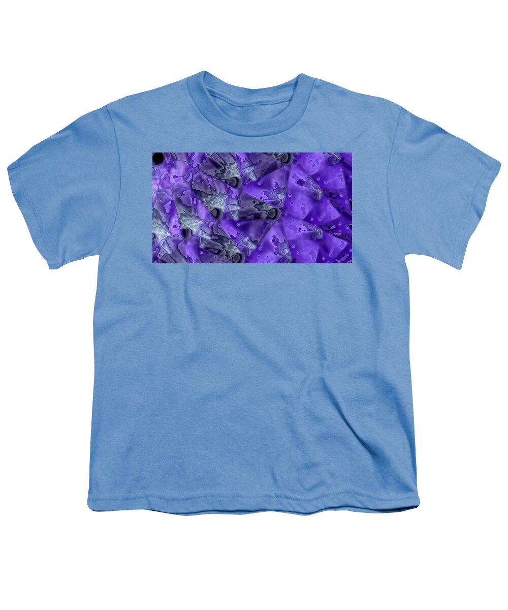 Purple Youth T-Shirt featuring the digital art Purple In Motion by Ronald Bissett