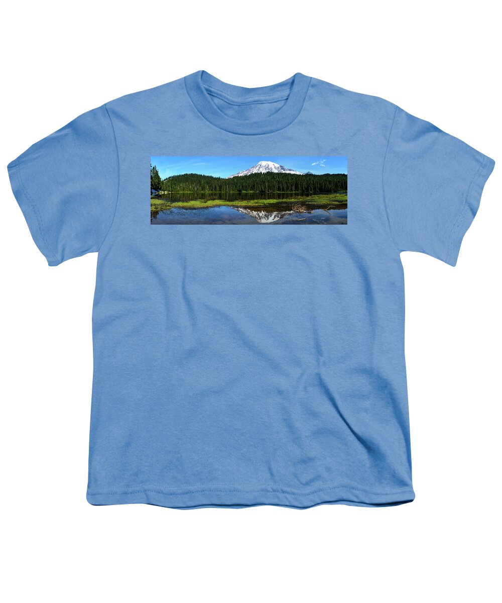 Mt Rainier Youth T-Shirt featuring the photograph Rainiers Reflection by Tikvah's Hope