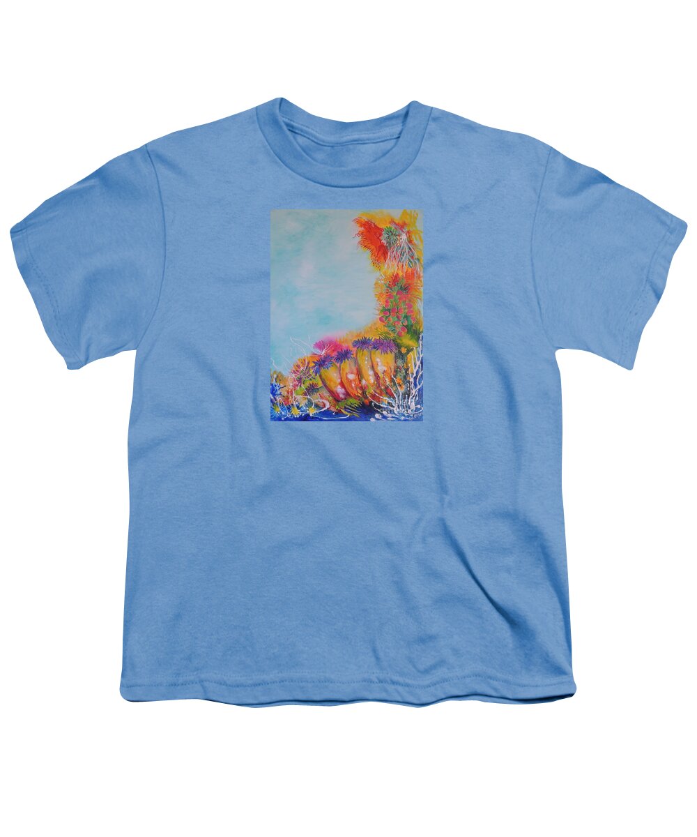 Coral Youth T-Shirt featuring the painting Reef Corals by Lyn Olsen