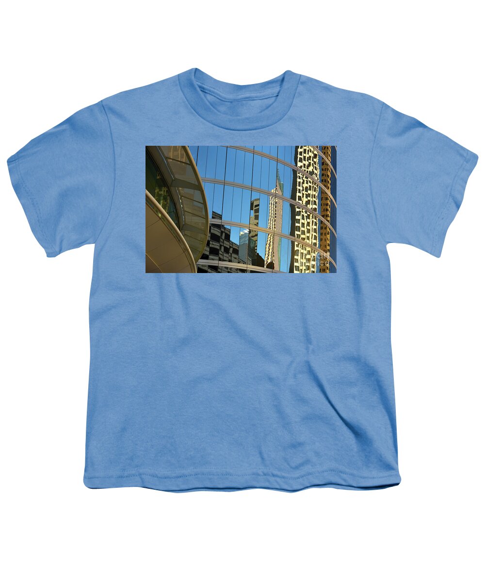 Top Artist Youth T-Shirt featuring the photograph Reflections at 1400 Smith Street by Norman Gabitzsch