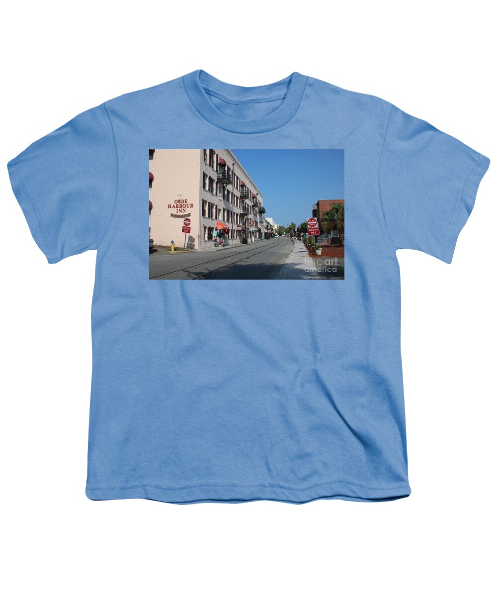 Savannah Youth T-Shirt featuring the photograph Savannah River Street by Carol Groenen