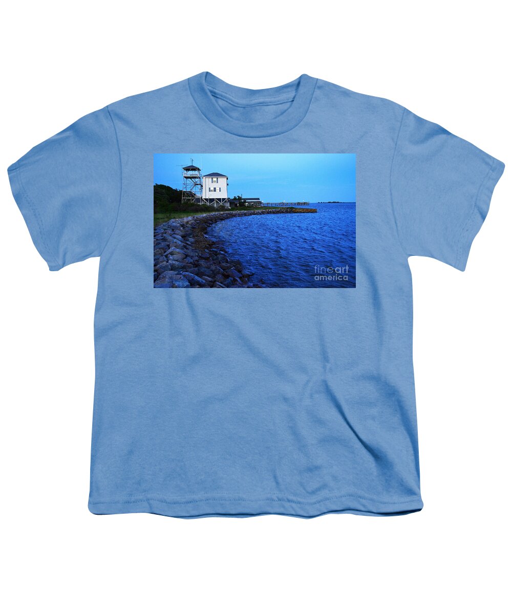 Southport Youth T-Shirt featuring the photograph Southport Pilot House by Amy Lucid