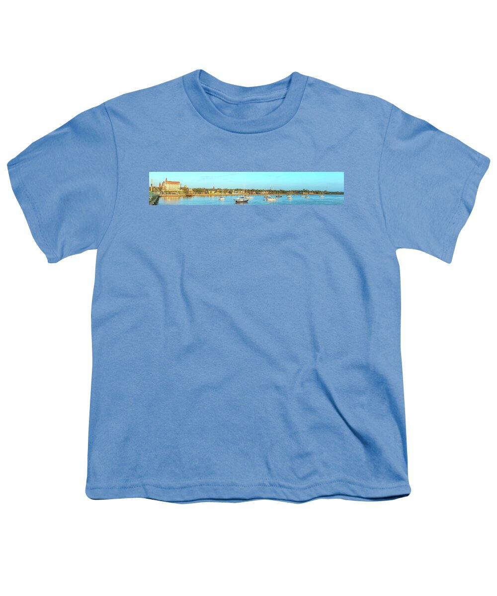St Augustine Florida Youth T-Shirt featuring the photograph St Augustine Panorama by Sebastian Musial