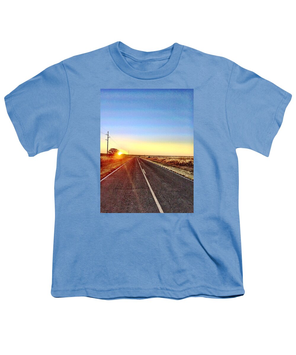 Sunrise Youth T-Shirt featuring the photograph Sunrise Road by Brad Hodges