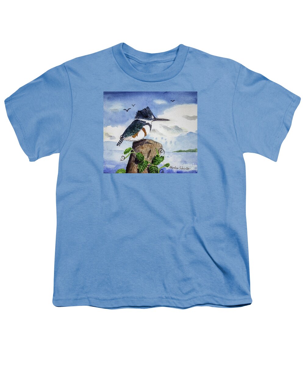 Bird Youth T-Shirt featuring the painting The Fisher Queen by Marlene Schwartz Massey