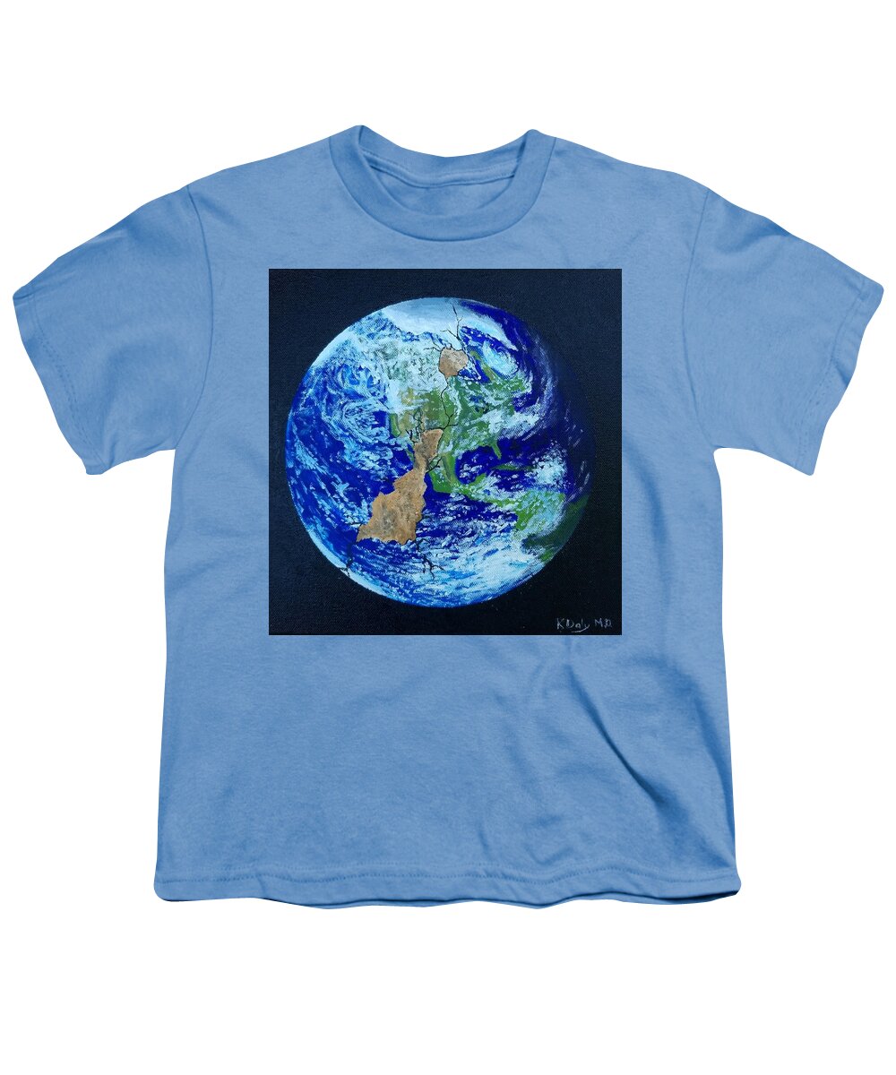 Earth Youth T-Shirt featuring the painting Thinner than an Eggshell by Kevin Daly