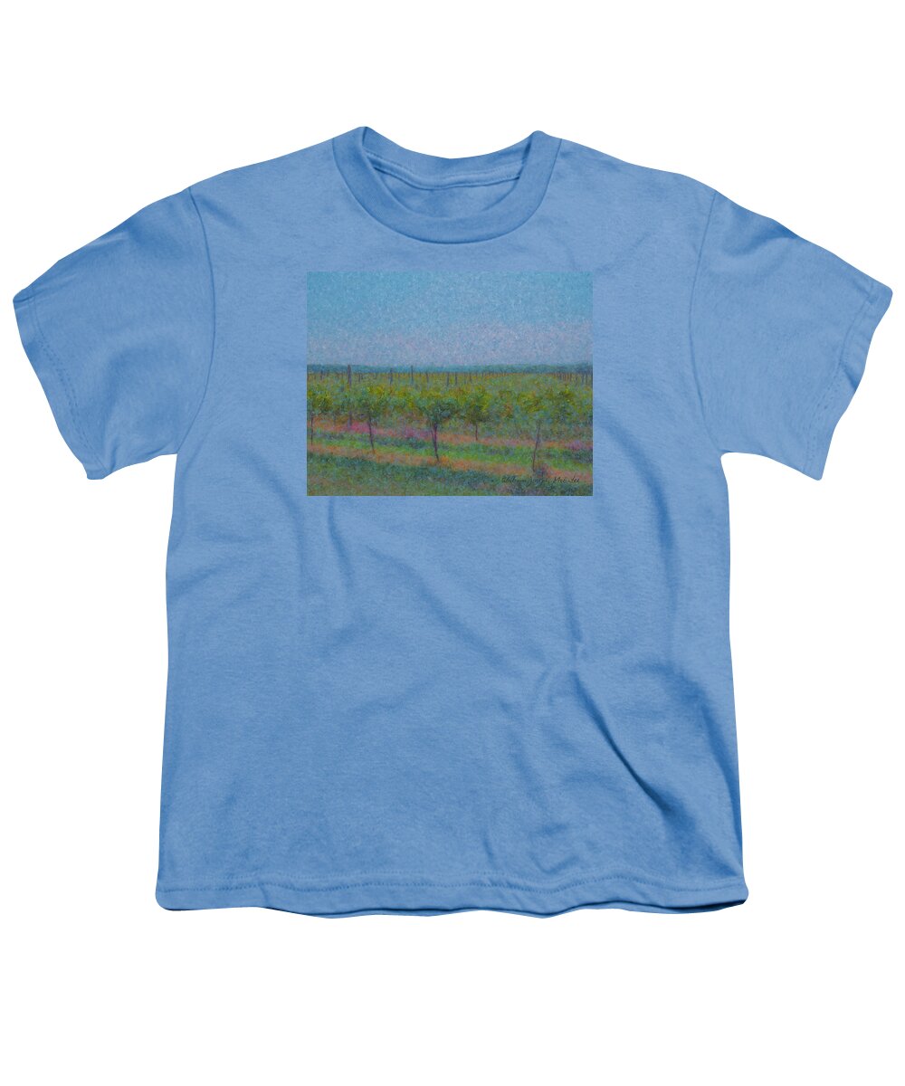 Landscape Youth T-Shirt featuring the painting Vines in the Sun by Bill McEntee