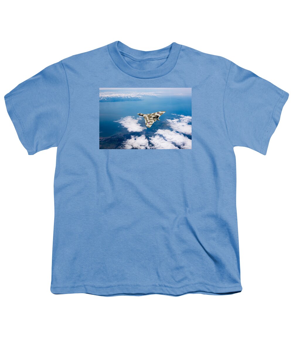 Avro Vulcan Youth T-Shirt featuring the photograph Vulcan over South Wales by Gary Eason