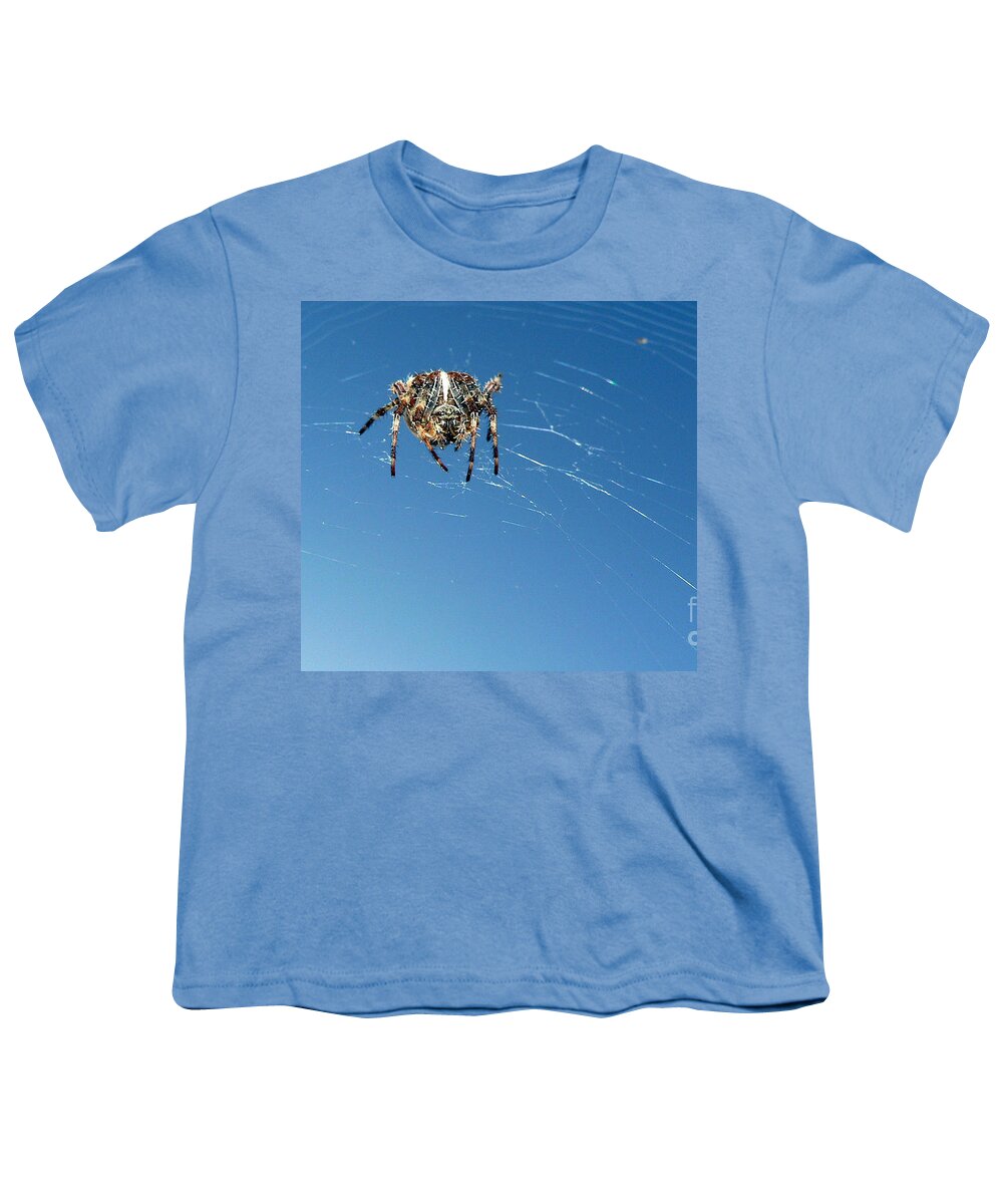 Spider Youth T-Shirt featuring the photograph Waiting by Larry Keahey