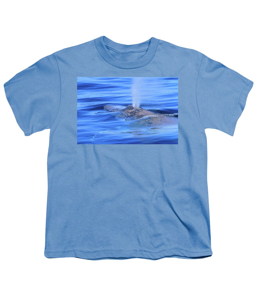 Whale Youth T-Shirt featuring the photograph Wet Breath by Shoal Hollingsworth
