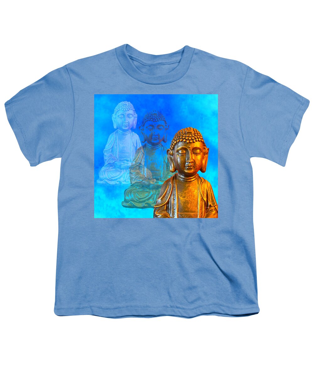 Buddha Youth T-Shirt featuring the digital art Buddha's Thoughts #1 by Ginny Gaura