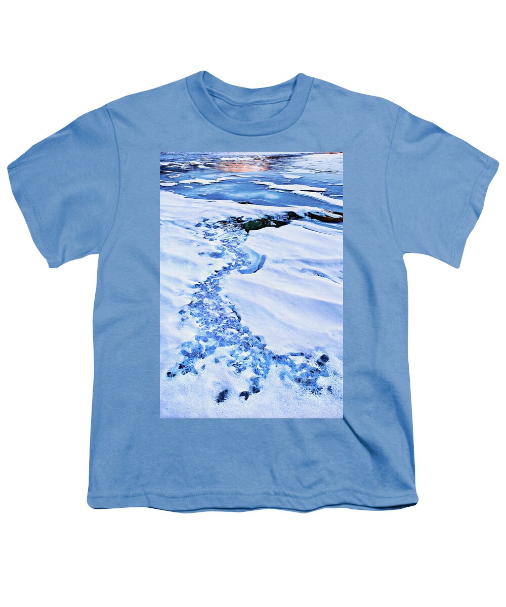 Mt. Hood Youth T-Shirt featuring the photograph Ice Cube Creek #1 by John Christopher