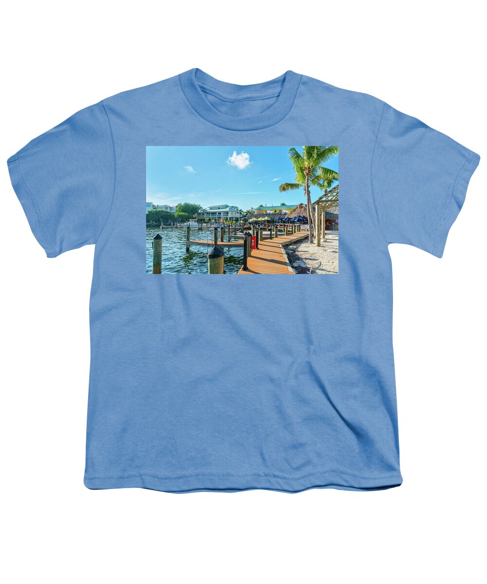 Estock Youth T-Shirt featuring the digital art Restaurant, Islamorada, Florida #11 by Laura Zeid