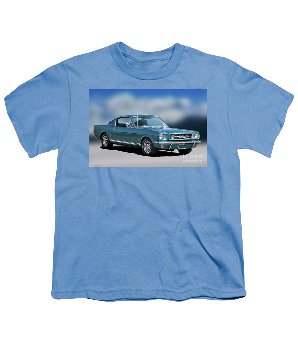 1965 Ford Mustang Gt Youth T-Shirt featuring the photograph 1965 Ford Mustang GT Fastback by Dave Koontz