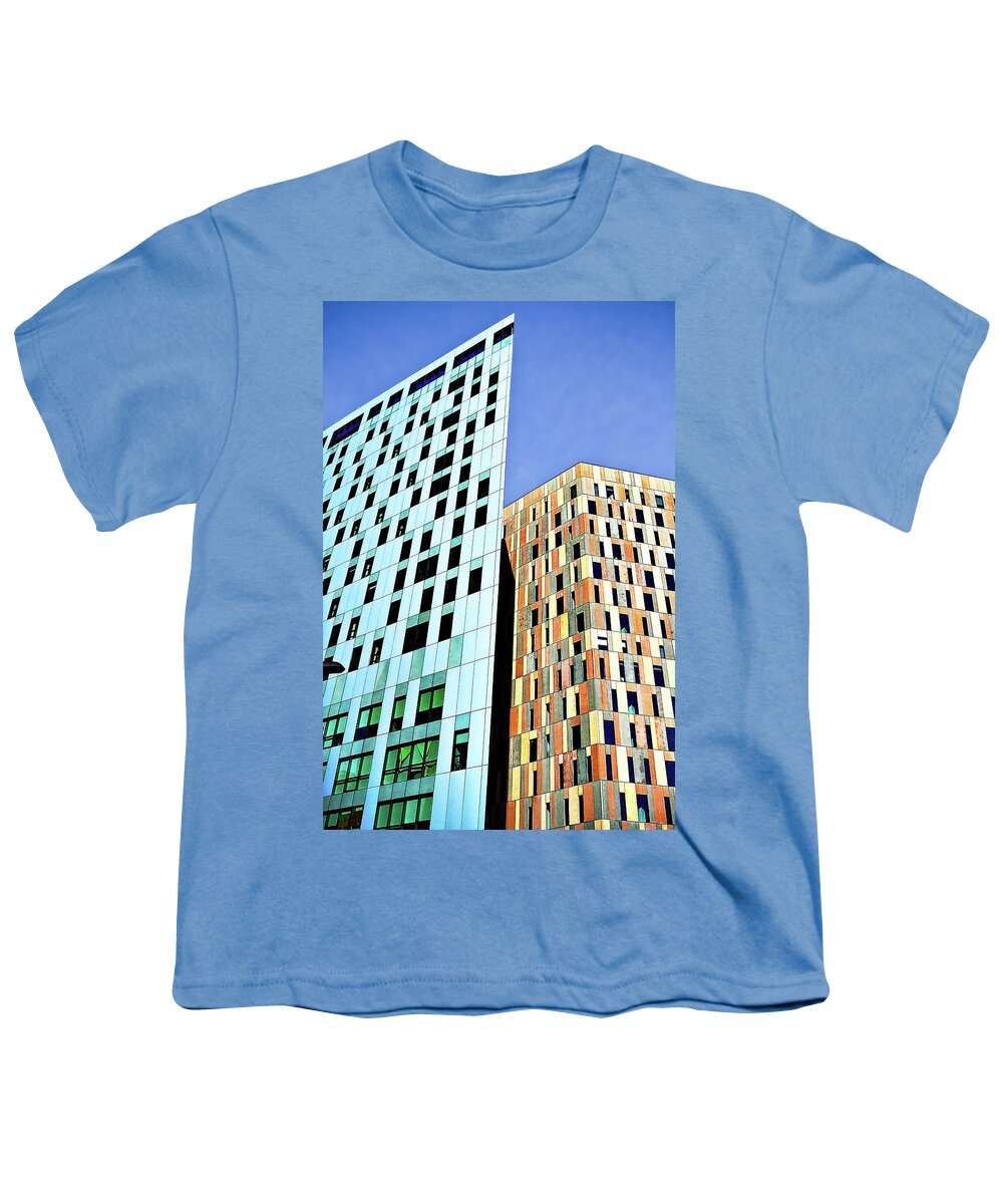 Abstract Youth T-Shirt featuring the photograph Barcelona Buildings Abstract by Robert FERD Frank