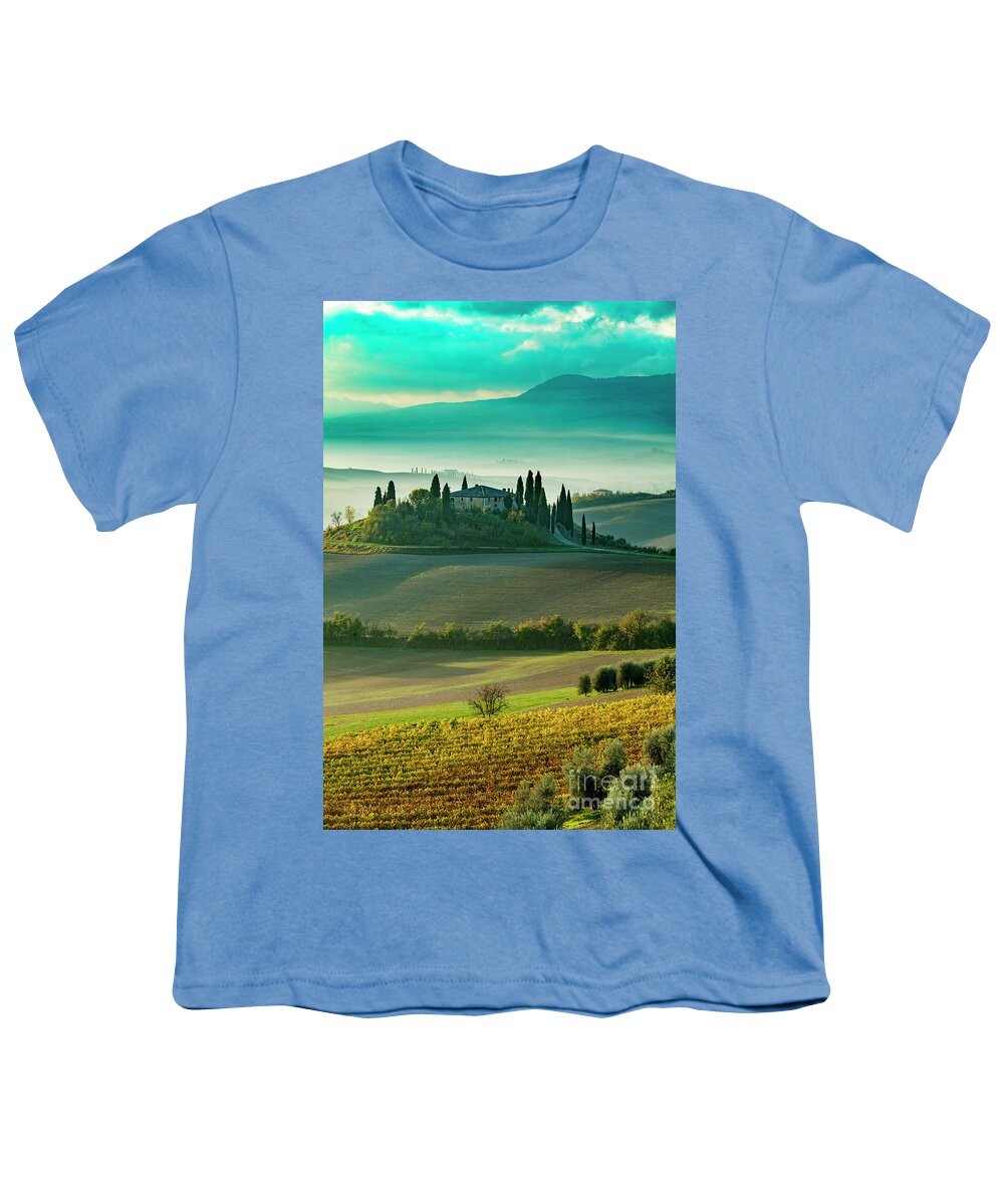 Tuscany Youth T-Shirt featuring the photograph Belvedere Sunrise by Brian Jannsen
