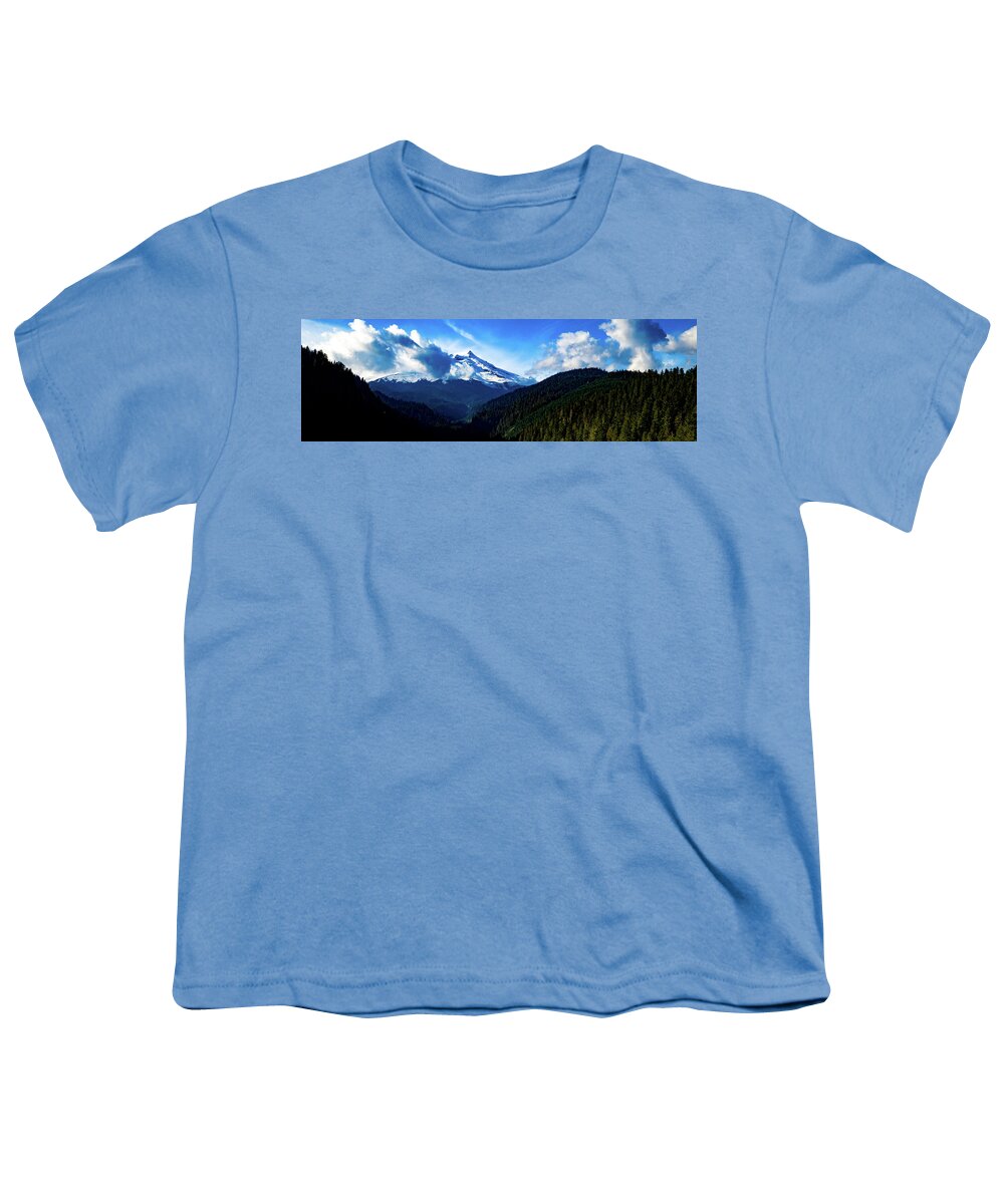 Steve Bunch Youth T-Shirt featuring the photograph Mount Baker in the summer by Steve Bunch
