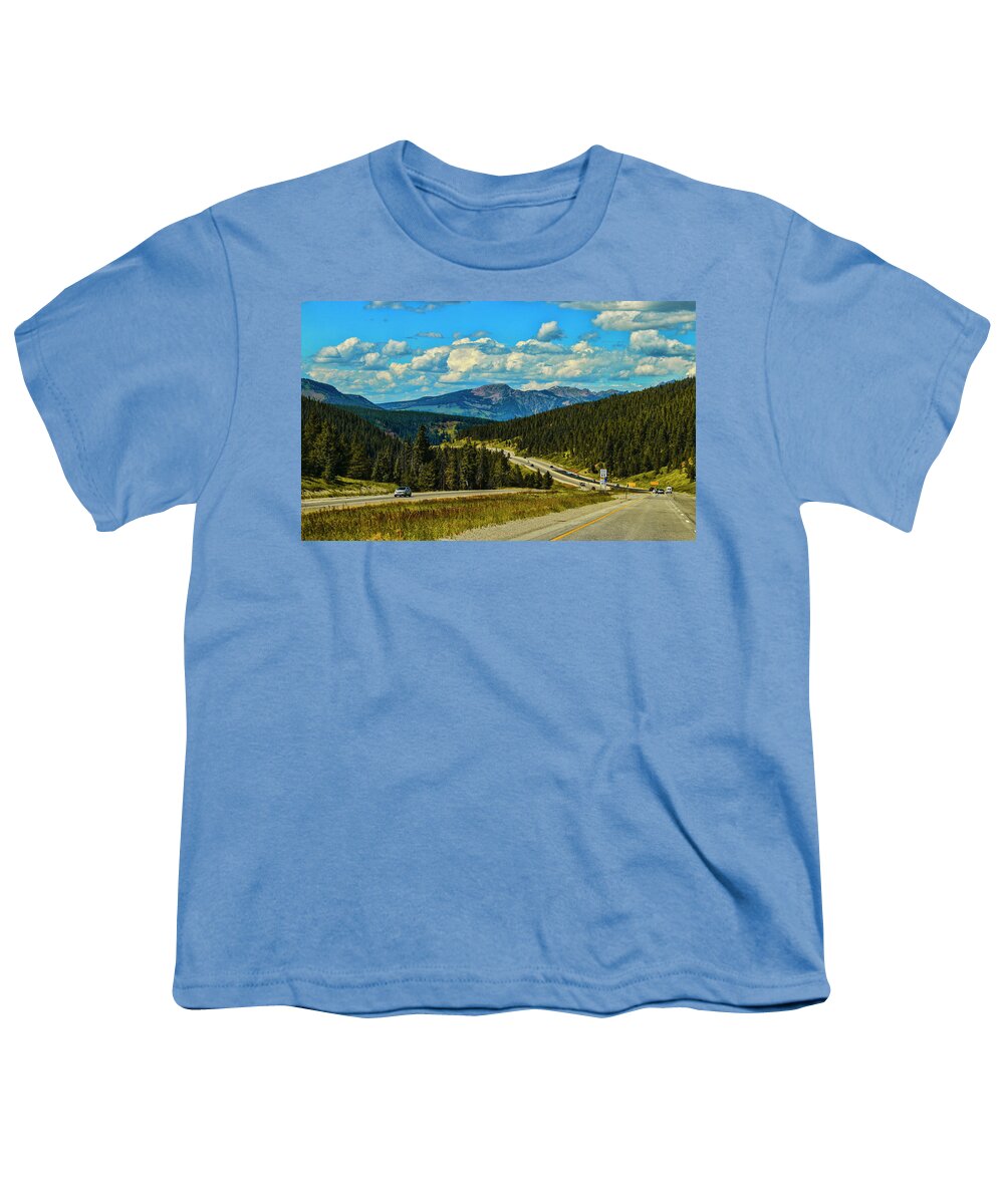 Colorado Youth T-Shirt featuring the photograph On the Road to Vail Colorado by Ola Allen