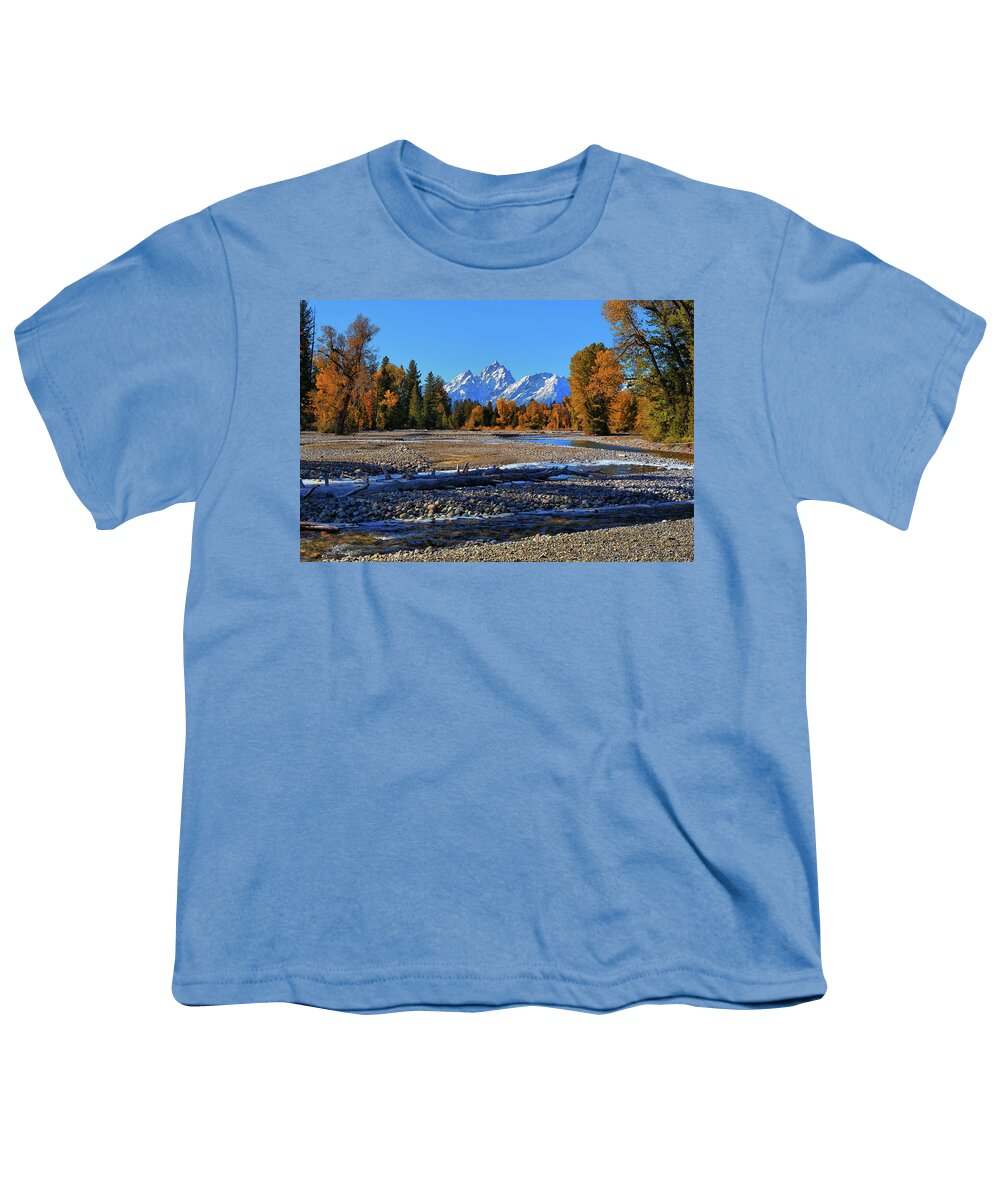 Tetons Youth T-Shirt featuring the photograph Pilgrim Creek Autumn Splendor by Greg Norrell